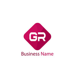 Initial Letter GR Logo Template Design