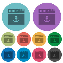 Browser anchor color darker flat icons