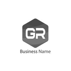 Obraz premium Initial Letter GR Logo Template Design
