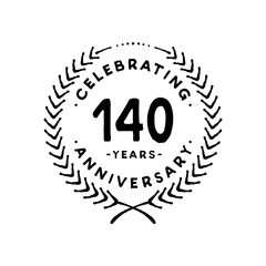 140 years design template. 85th vector and illustration. 
