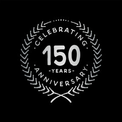 150 years design template. 85th vector and illustration. 

