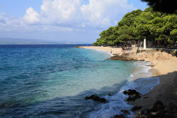 Famous Punta Rata beach in Brela , Croatia