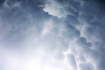 Rain clouds in the sky. Gray dark clouds in the sky. Storm cloud