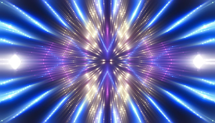 abstract blue background. explosion star. illustration digital.