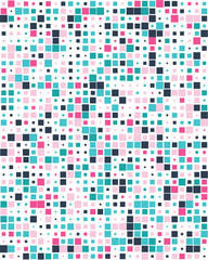 Pattern with colorful squares, Seamless vector background