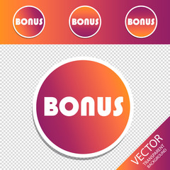 Retro Bonus Buttons - Colorful Vector Illustration - Isolated On Transparent Background
