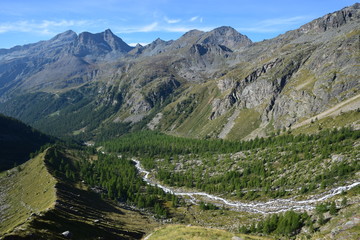 Fototapeta na wymiar Valle d'Aosta - Alta valle del Lys (Gressoney)
