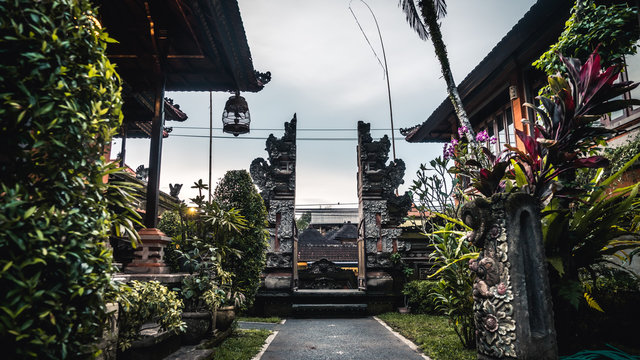 Beautiful traditional Balinese gate