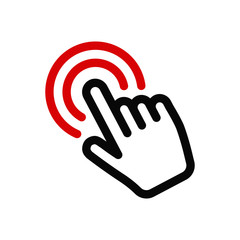 Click hand vector icon