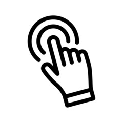 Clicking hand vector icon, pointer finger