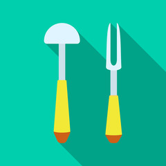 Isolated object of kitchen and cook logo. Set of kitchen and appliance stock symbol for web.