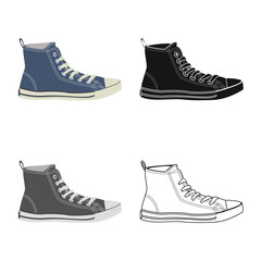 Isolated object of man and foot logo. Collection of man and wear vector icon for stock.