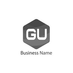 Initial Letter GU Logo Template Design
