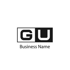 Initial Letter GU Logo Template Design