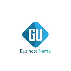 Initial Letter GU Logo Template Design