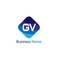 Initial Letter GV Logo Template Design