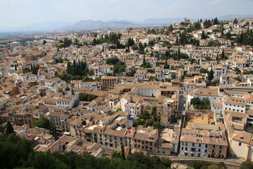 Fototapeta na wymiar Blick von der Alhambra