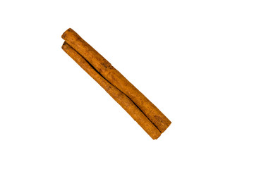 Brown cinnamon stick isolated on a white background
