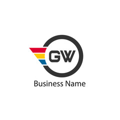 Initial Letter GW Logo Template Design