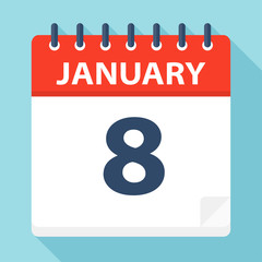 January 8 - Calendar Icon