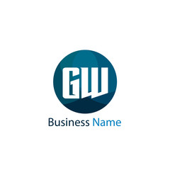 Initial Letter GW Logo Template Design