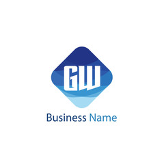 Initial Letter GW Logo Template Design