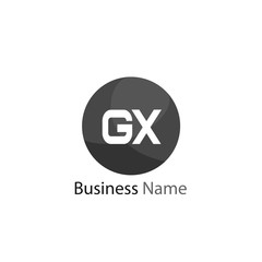 Initial Letter GX Logo Template Design