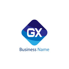 Initial Letter GX Logo Template Design