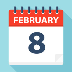 February 8 - Calendar Icon