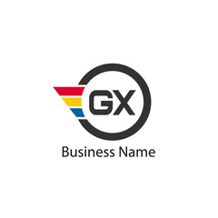 Initial Letter GX Logo Template Design