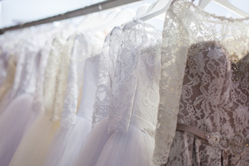 Beautiful wedding dresses with lace.