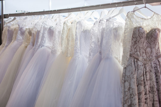 Wedding dresses with lace.