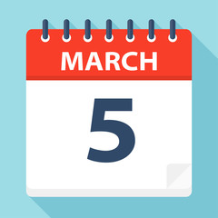March 5 - Calendar Icon