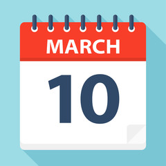 March 10 - Calendar Icon