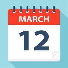 March 12 - Calendar Icon
