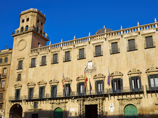 Naklejka premium City town hall square Alicante, Costa Blanca, Spain