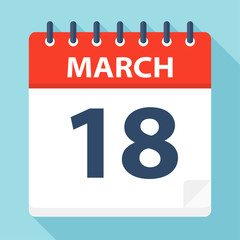 March 18 - Calendar Icon
