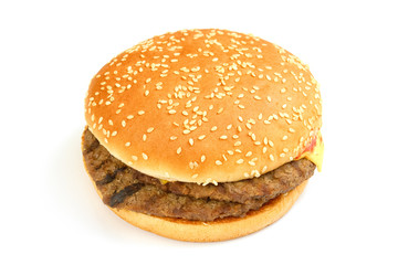 hamburger isolated on white