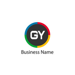 Initial Letter GY Logo Template Design