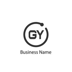 Initial Letter GY Logo Template Design