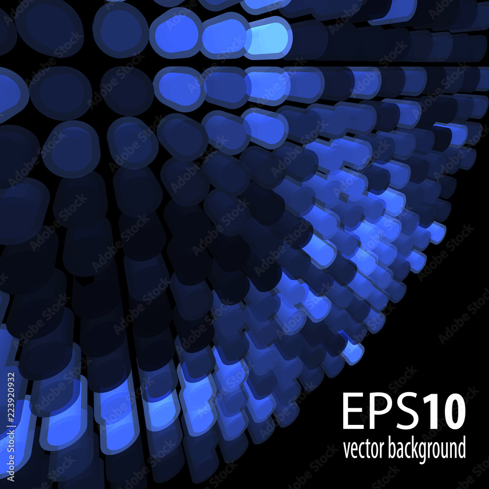 Aufkleber abstract 3d technologic background. vector