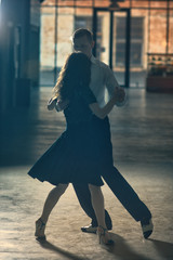 Dance tango pose for two people