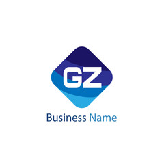 Initial Letter GZ Logo Template Design