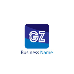 Initial Letter GZ Logo Template Design