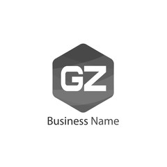 Initial Letter GZ Logo Template Design