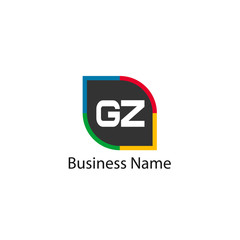 Initial Letter GZ Logo Template Design
