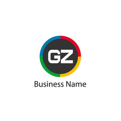 Initial Letter GZ Logo Template Design