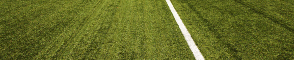 Modern football field with artificial lawn