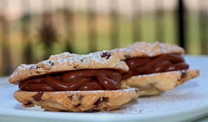 chocolate cookies on white plate