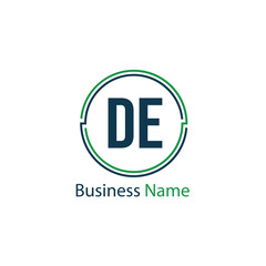 Initial Letter DE Logo Template Design